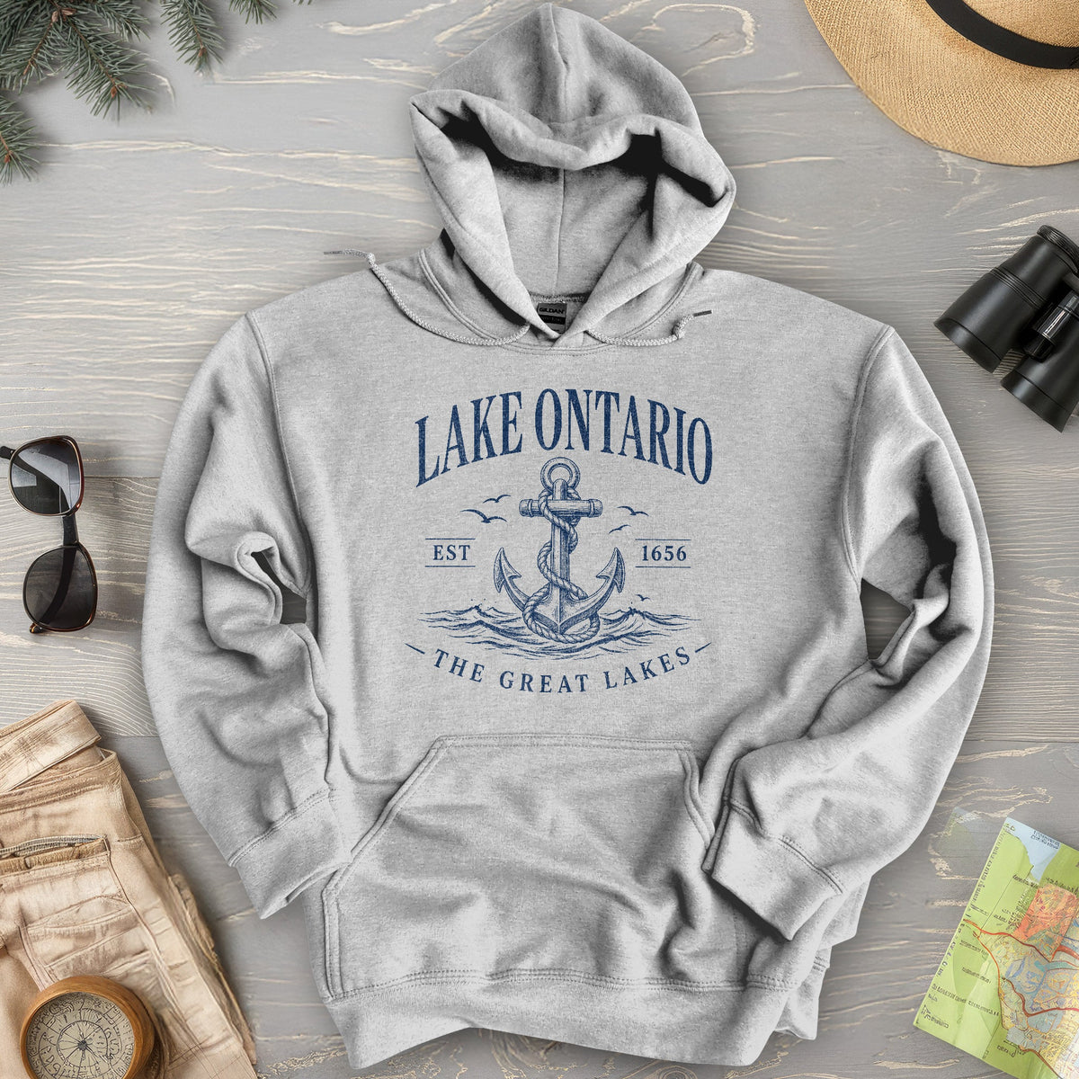Lake Ontario Anchor Hoodie