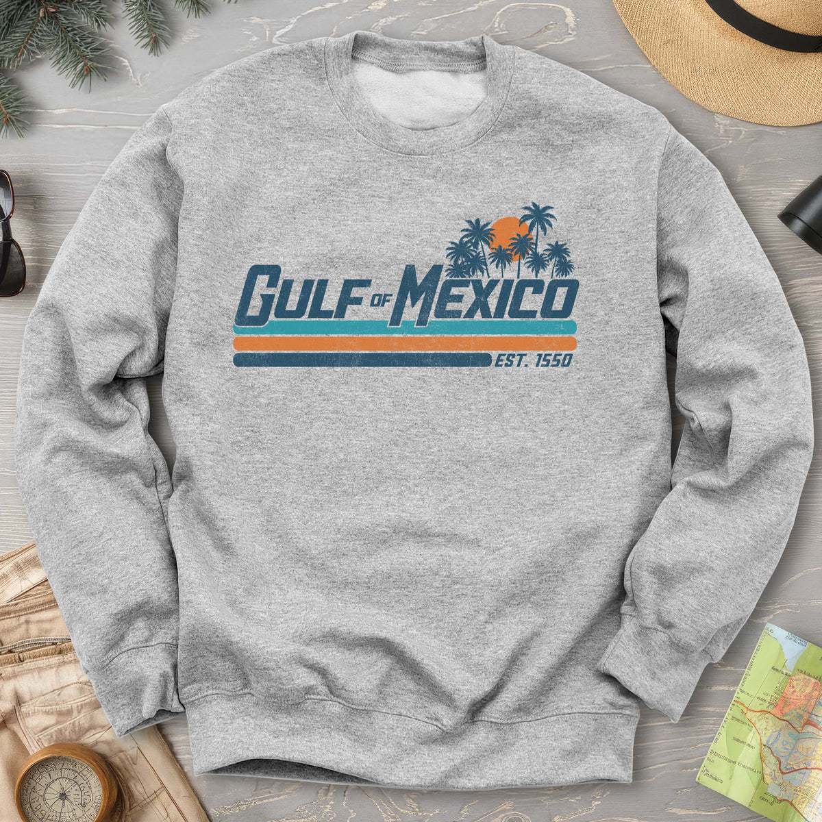 Gulf of Mexico Retro Stripe Sweatshirt