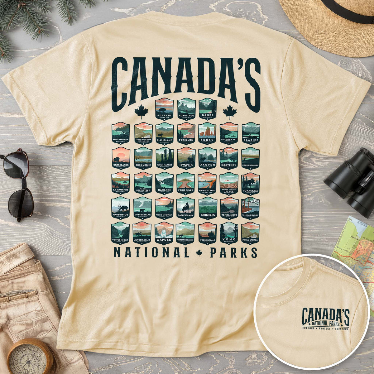 Canada's National Parks "Badges" T-shirt