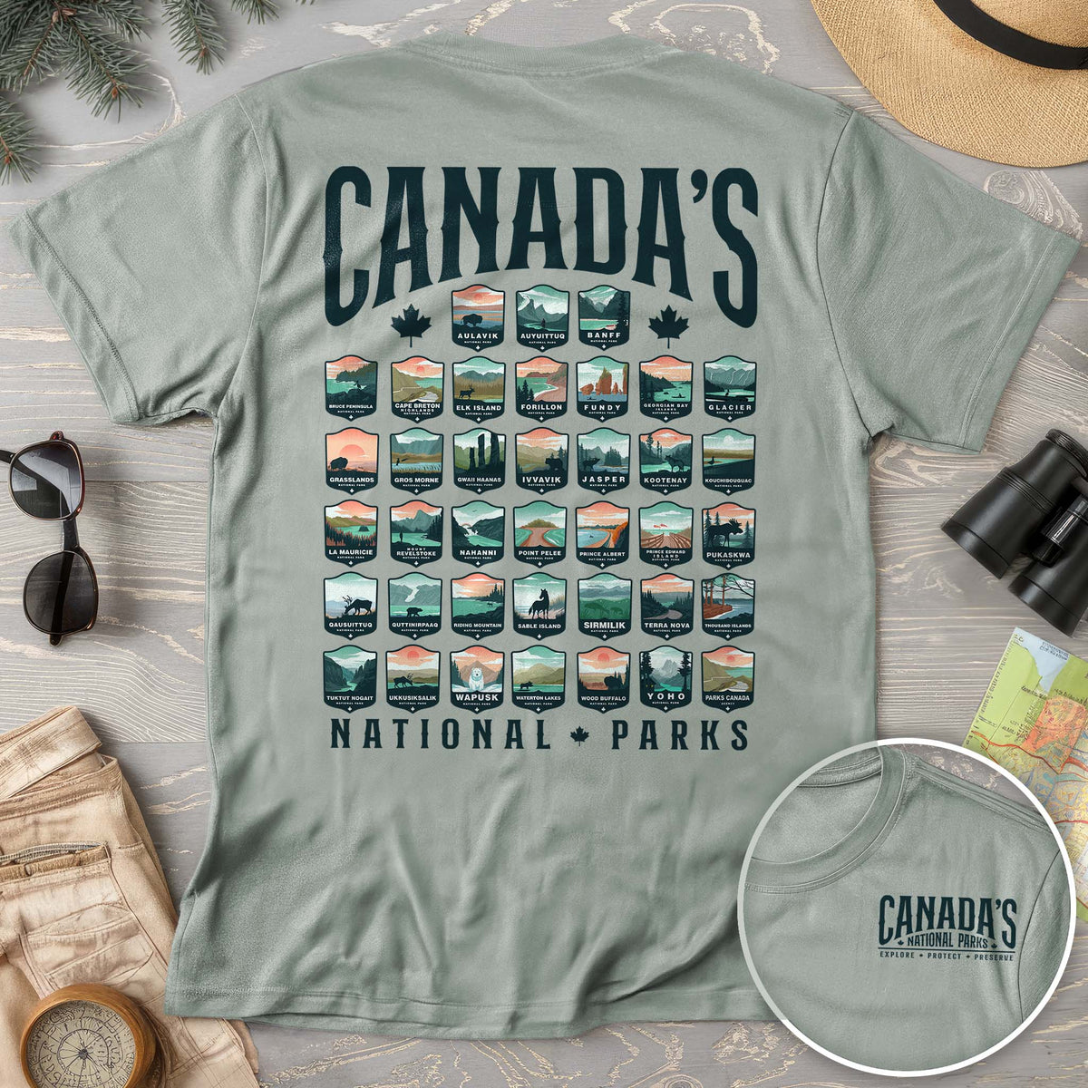 Canada's National Parks "Badges" T-shirt