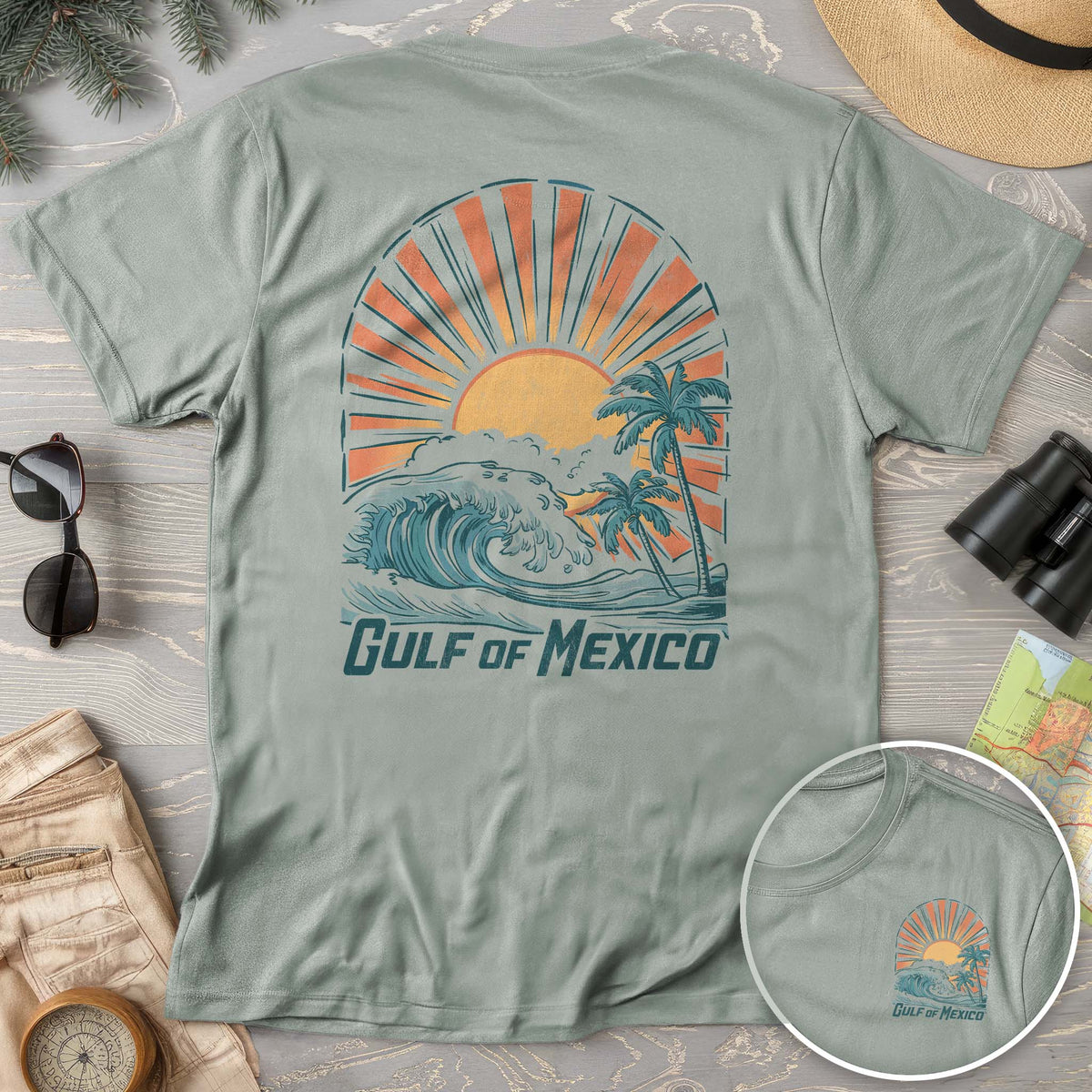 Gulf of Mexico "Sunny Vibes" Front/Back Print T-Shirt
