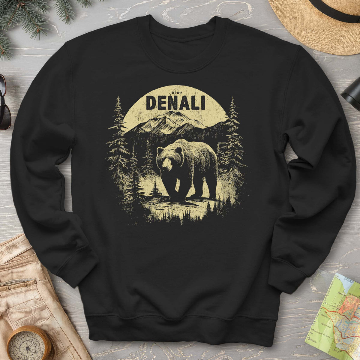 Denali National Park Grizzly Bear Sweatshirt