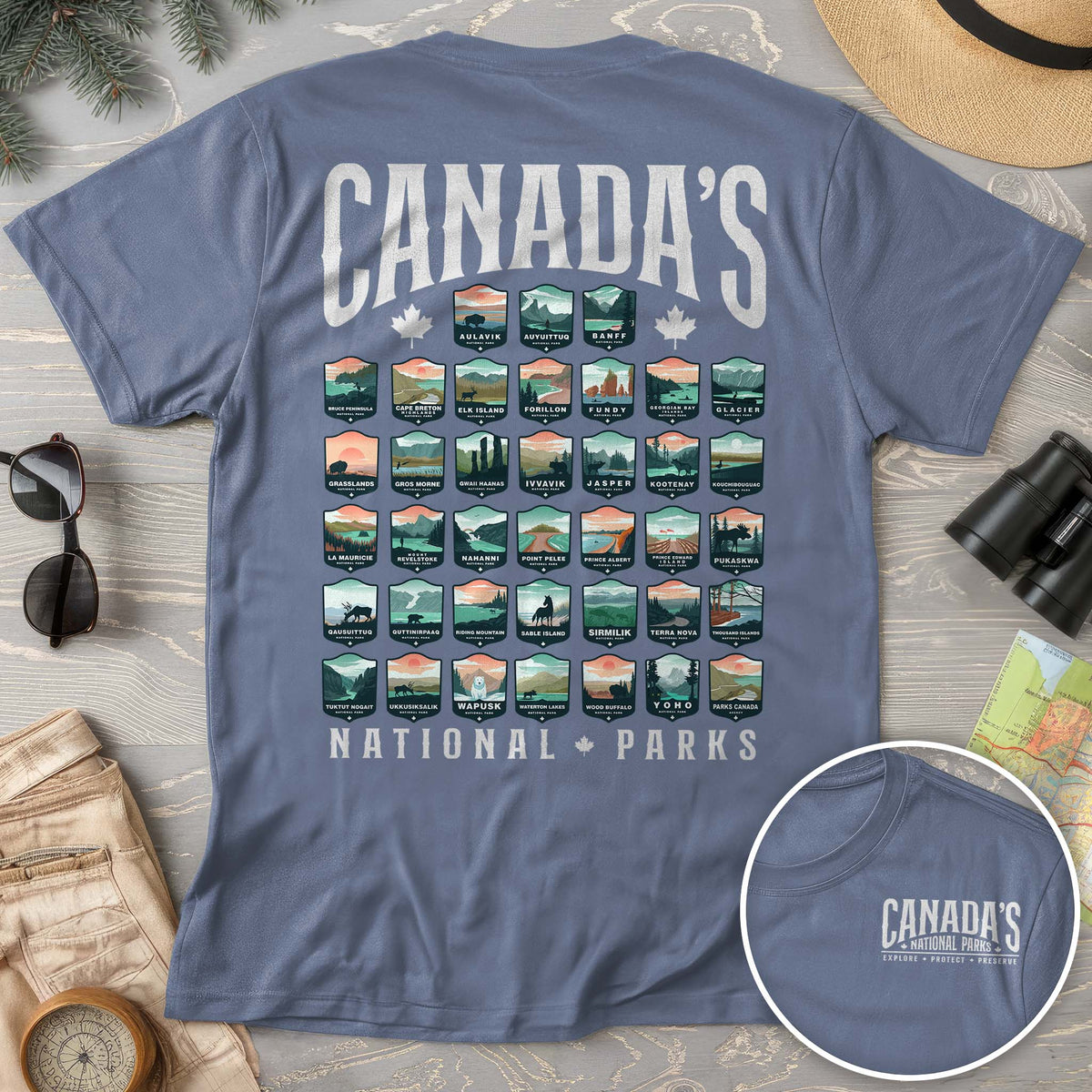 Canada's National Parks "Badges" T-shirt