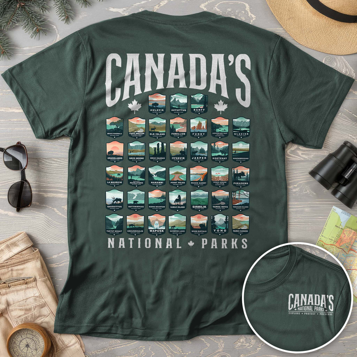 Canada's National Parks "Badges" T-shirt