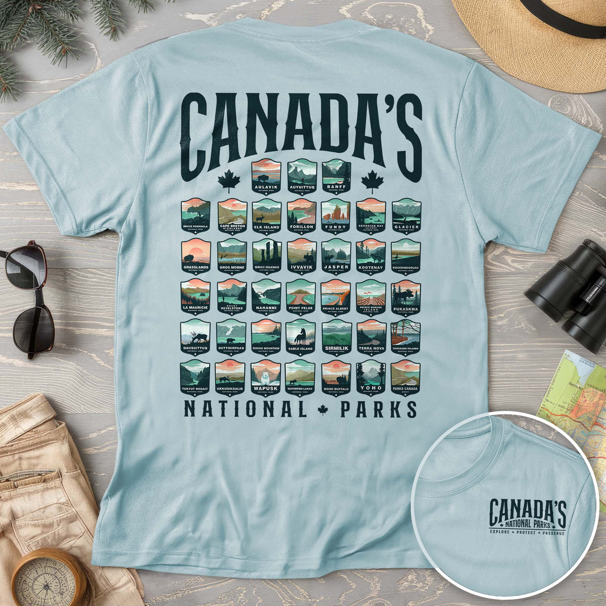 Canada's National Parks "Badges" T-shirt