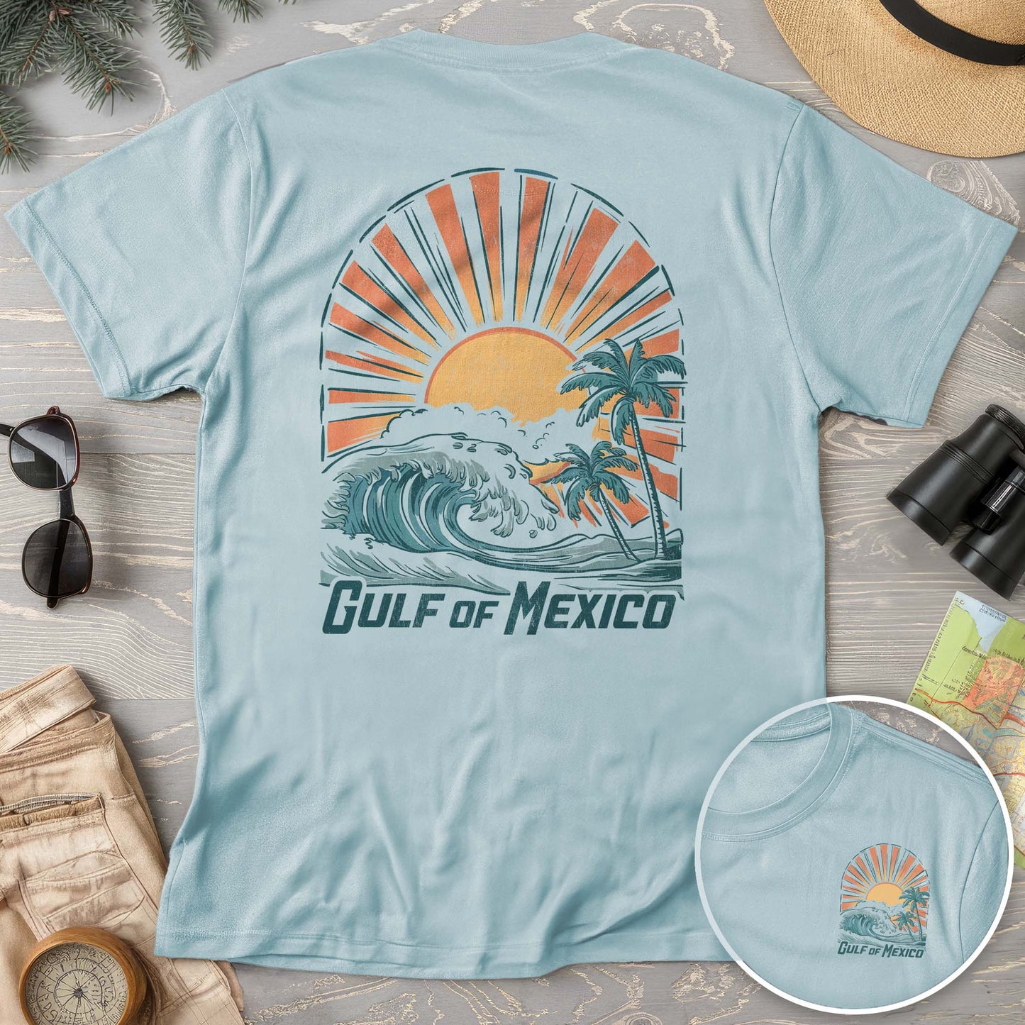 Gulf of Mexico "Sunny Vibes" Front/Back Print T-Shirt