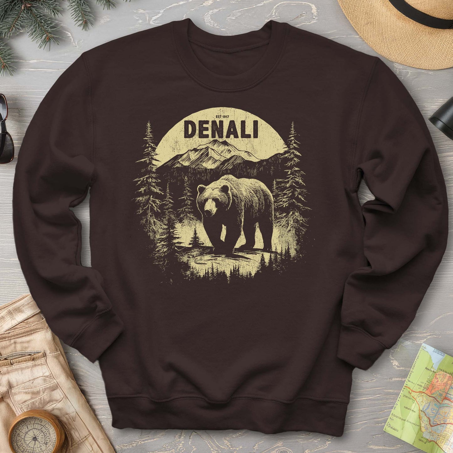 Denali National Park Grizzly Bear Sweatshirt