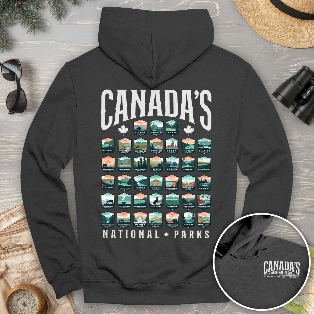 Canada's National Parks "Badges" Hoodie