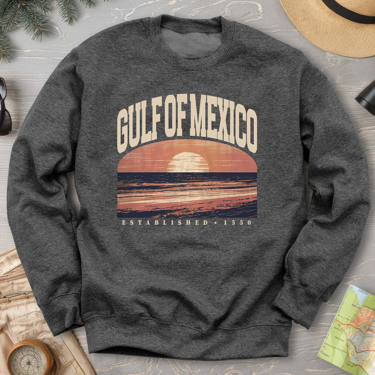 Gulf of Mexico Varsity Sunset Sweatshirt