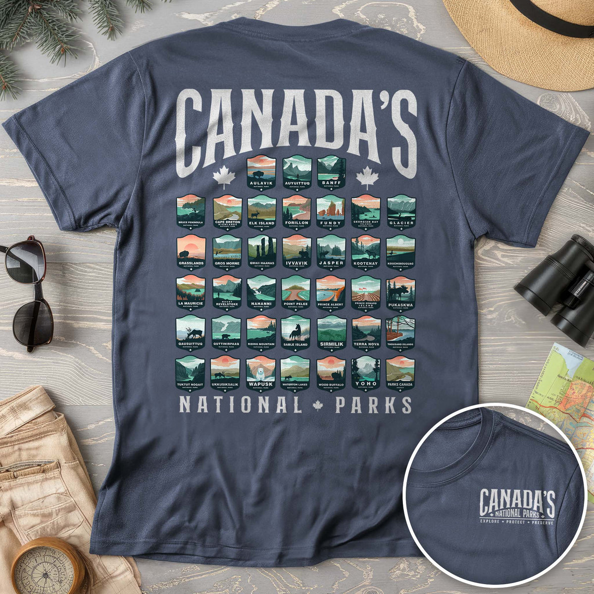 Canada's National Parks "Badges" T-shirt