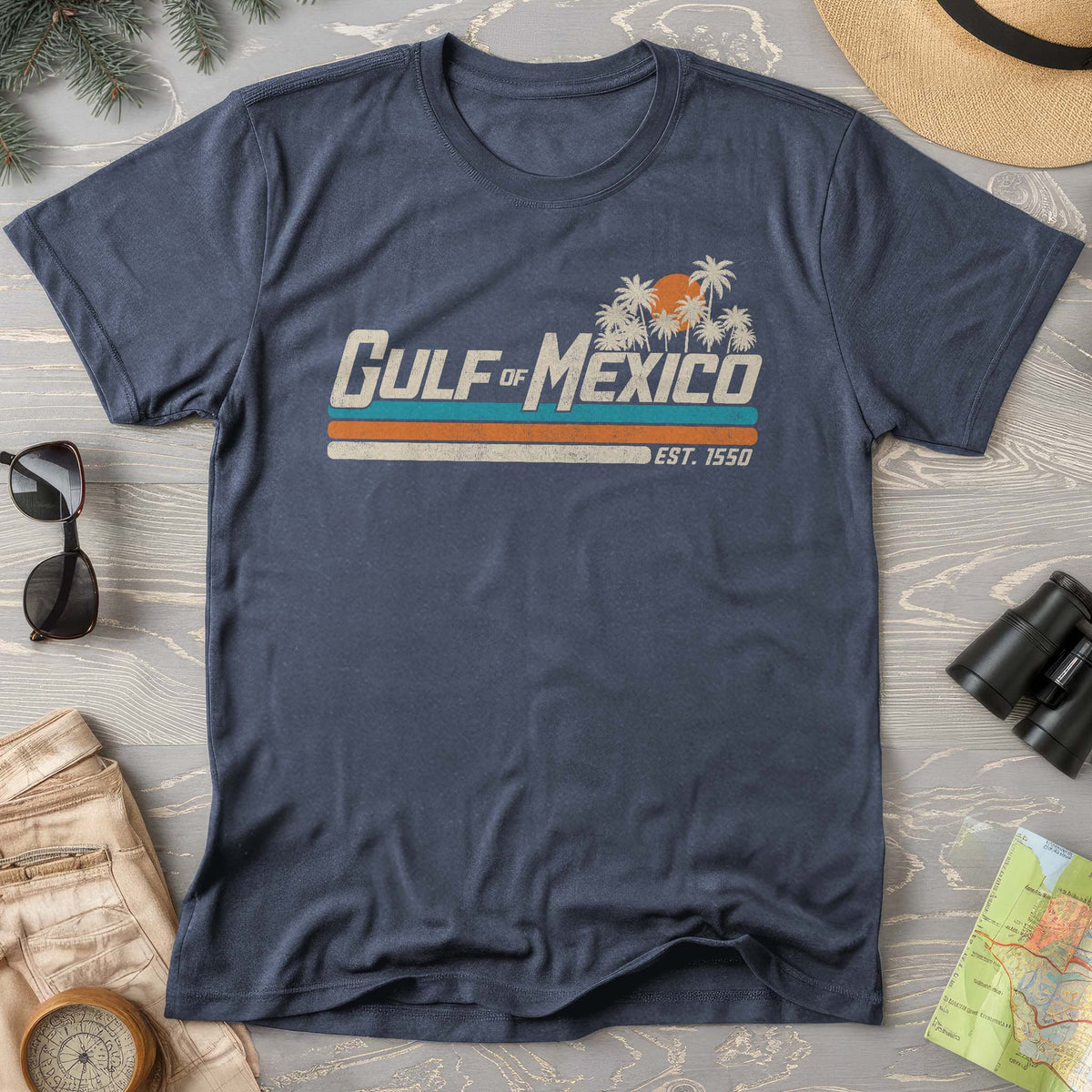 Gulf of Mexico Retro Stripe T-Shirt