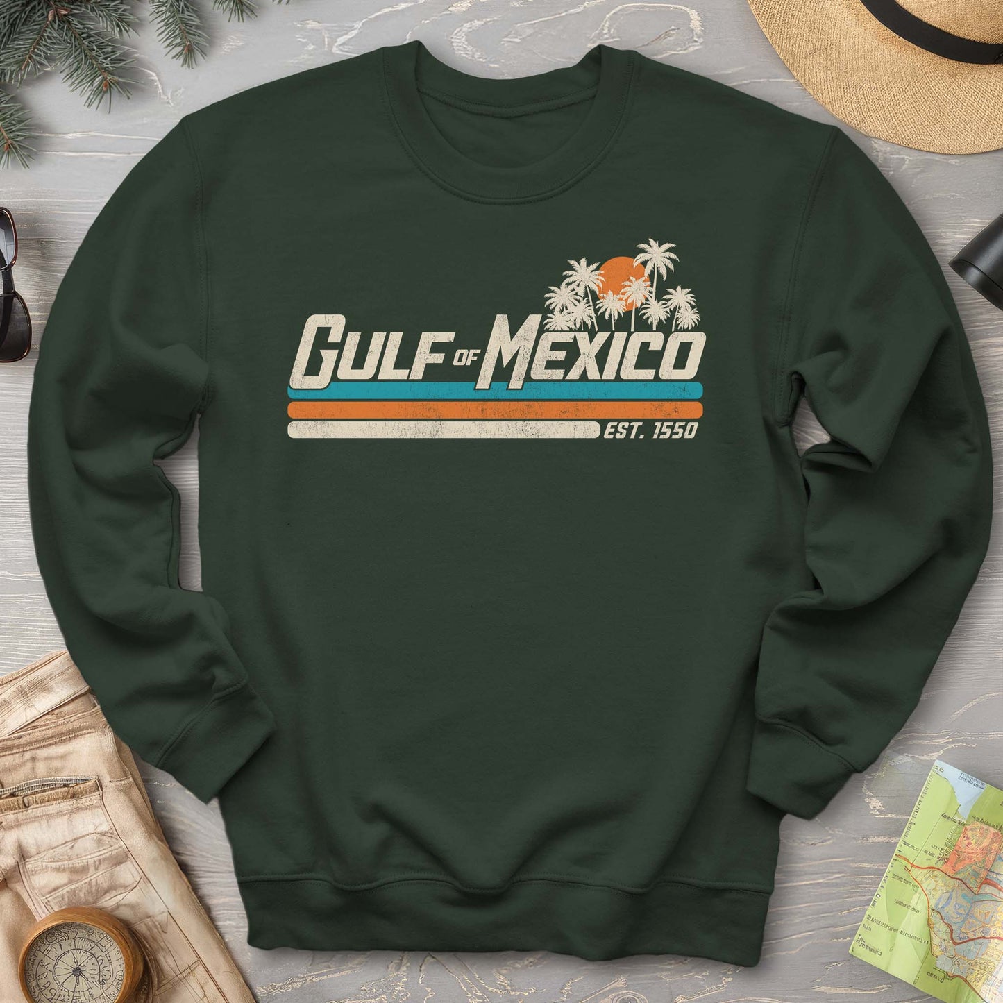 Gulf of Mexico Retro Stripe Sweatshirt