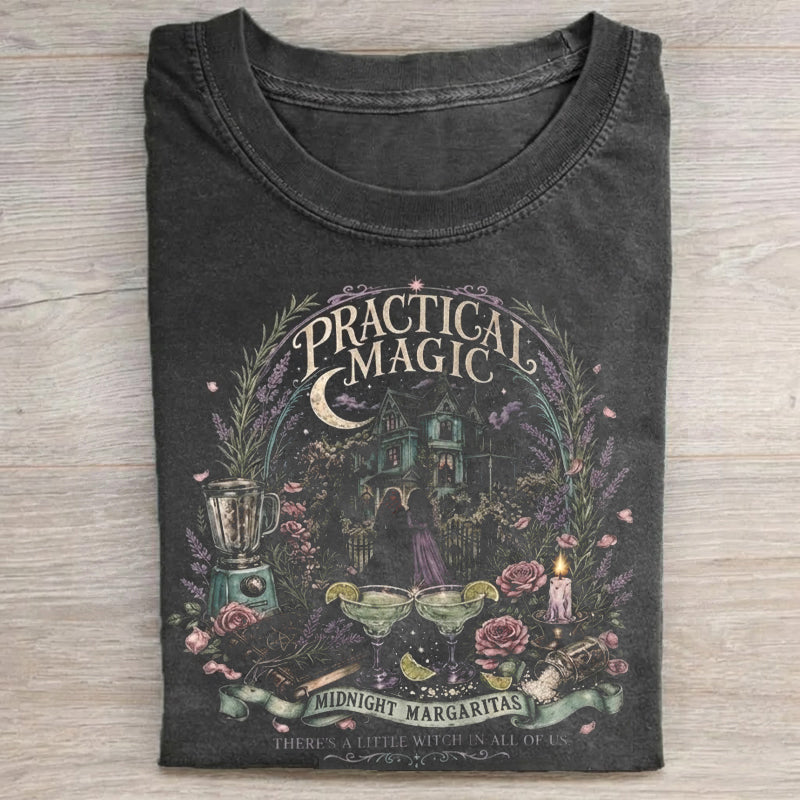 Midnight Margaritas Witchy Halloween T-shirt