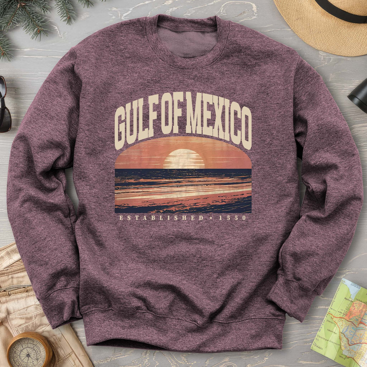 Gulf of Mexico Varsity Sunset Sweatshirt