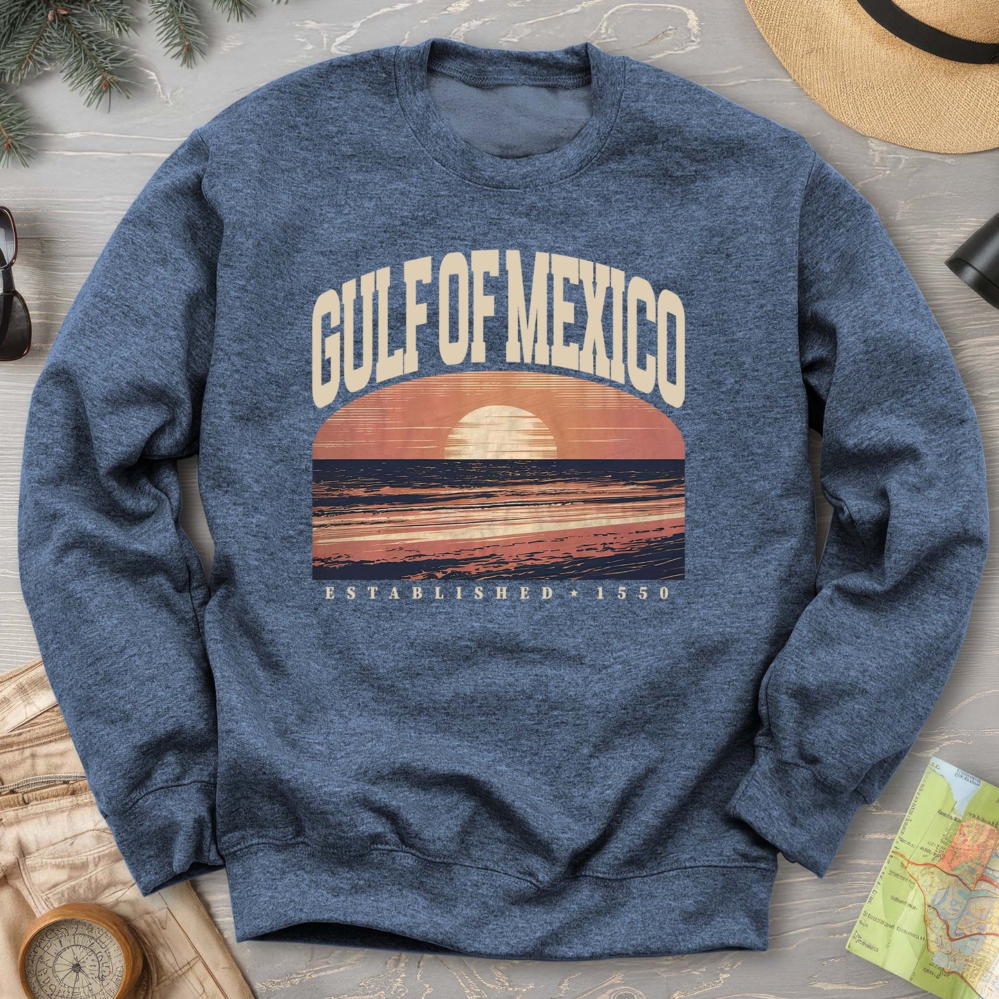 Gulf of Mexico Varsity Sunset Sweatshirt