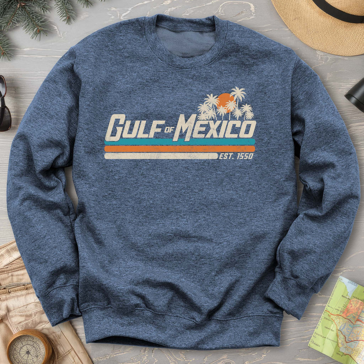Gulf of Mexico Retro Stripe Sweatshirt