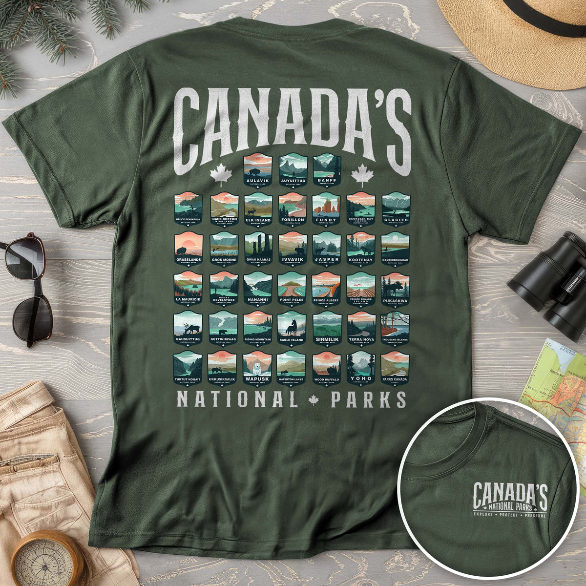 Canada's National Parks "Badges" T-shirt