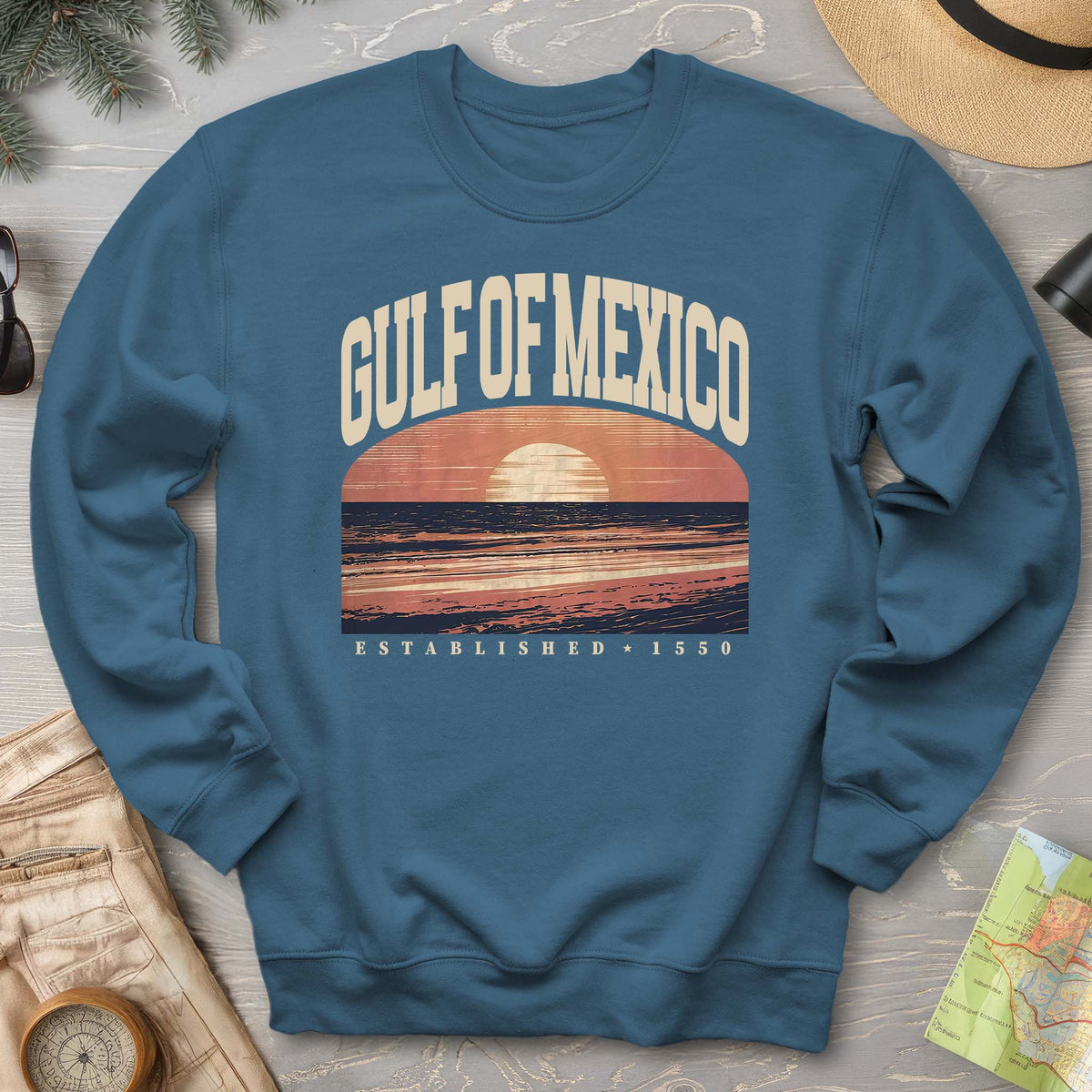 Gulf of Mexico Varsity Sunset Sweatshirt