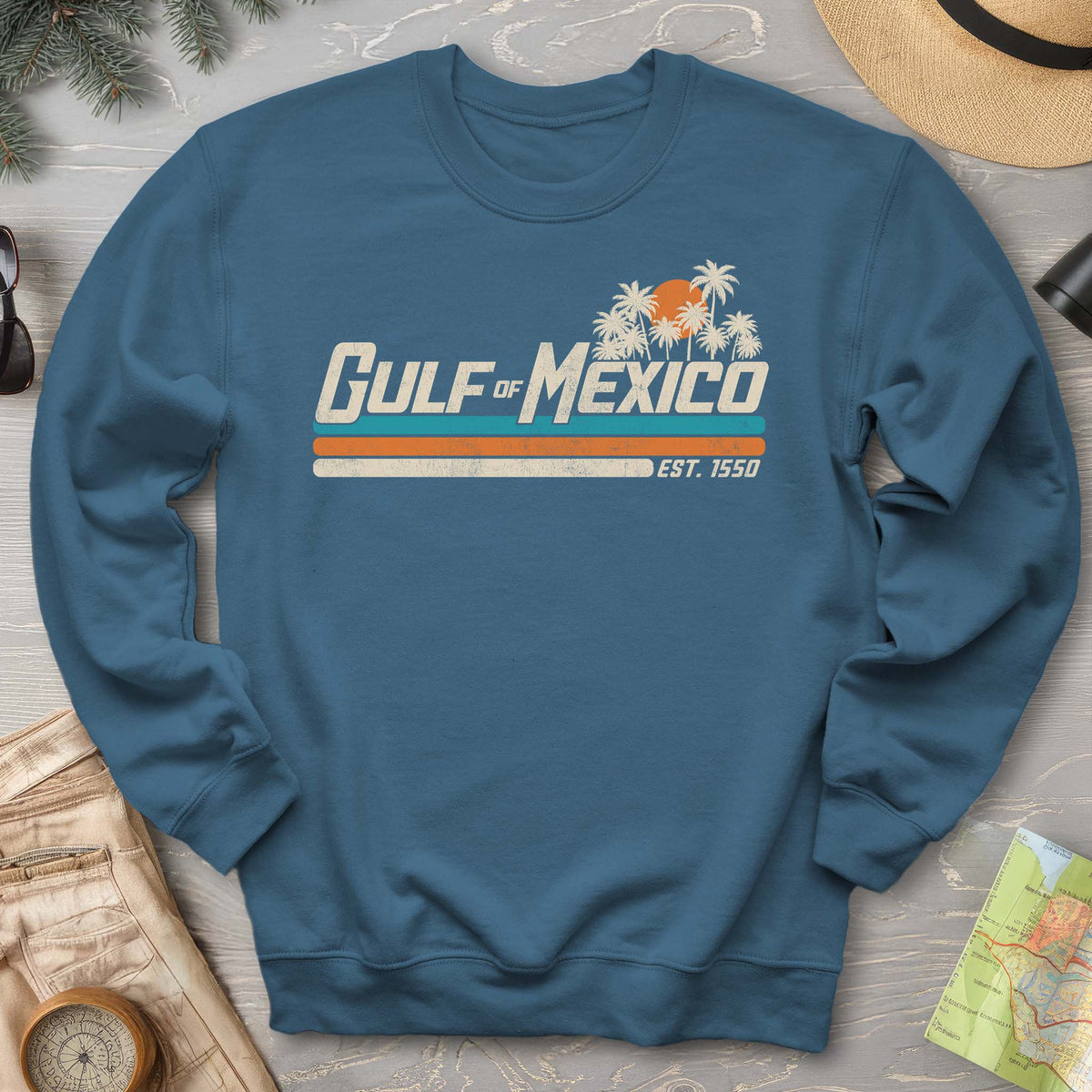 Gulf of Mexico Retro Stripe Sweatshirt