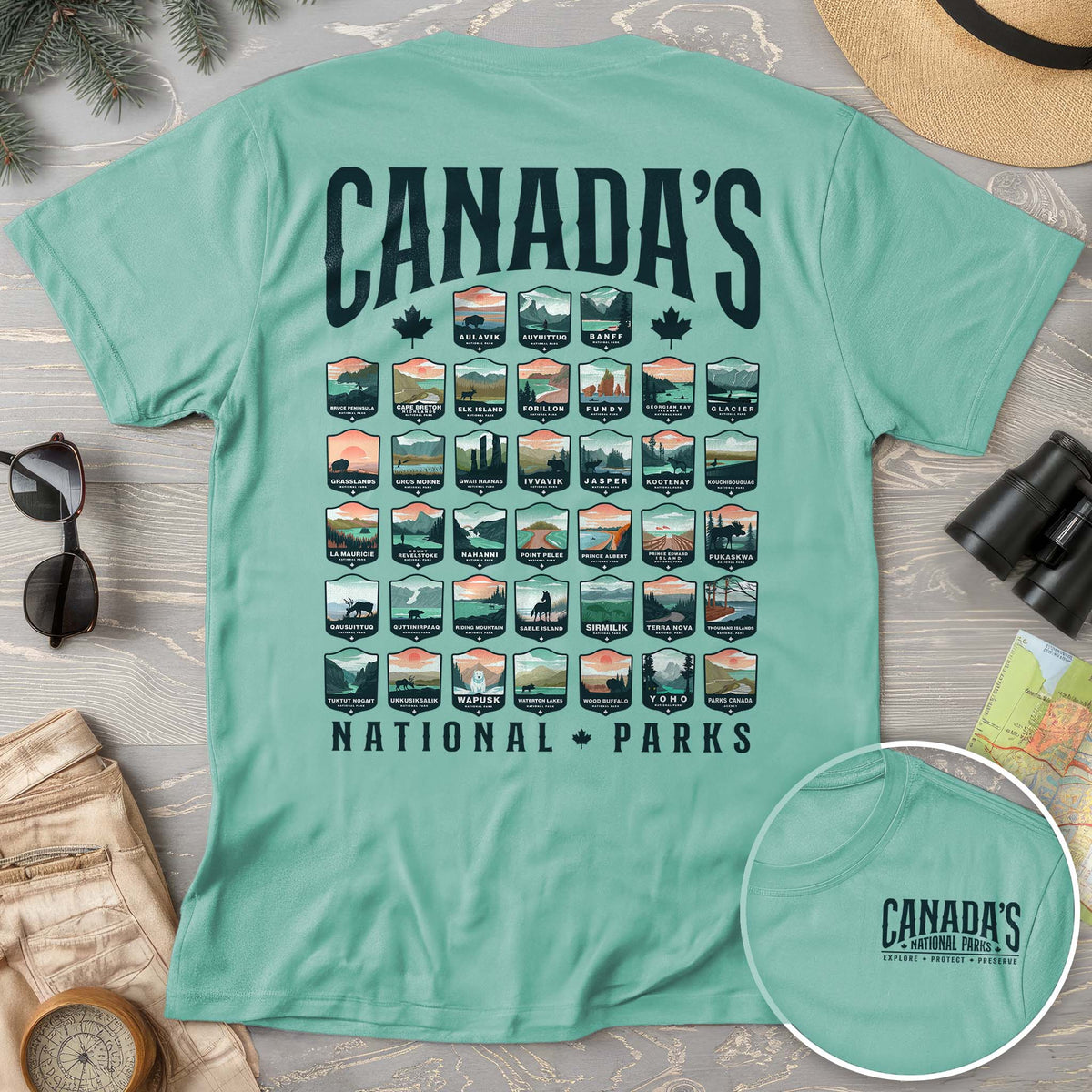 Canada's National Parks "Badges" T-shirt