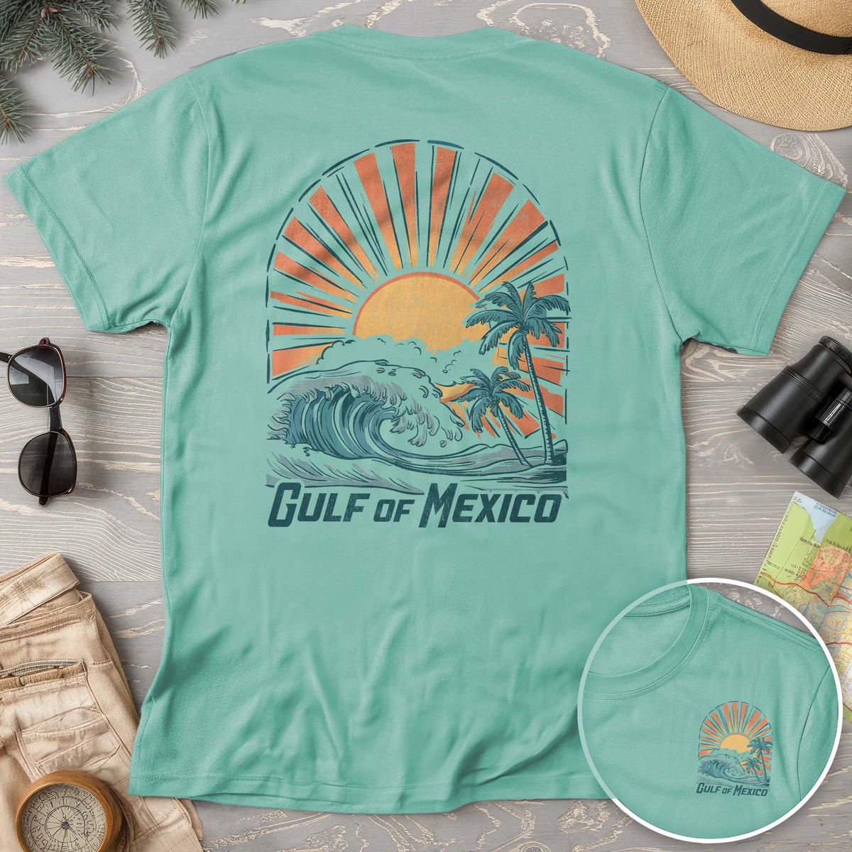 Gulf of Mexico "Sunny Vibes" Front/Back Print T-Shirt