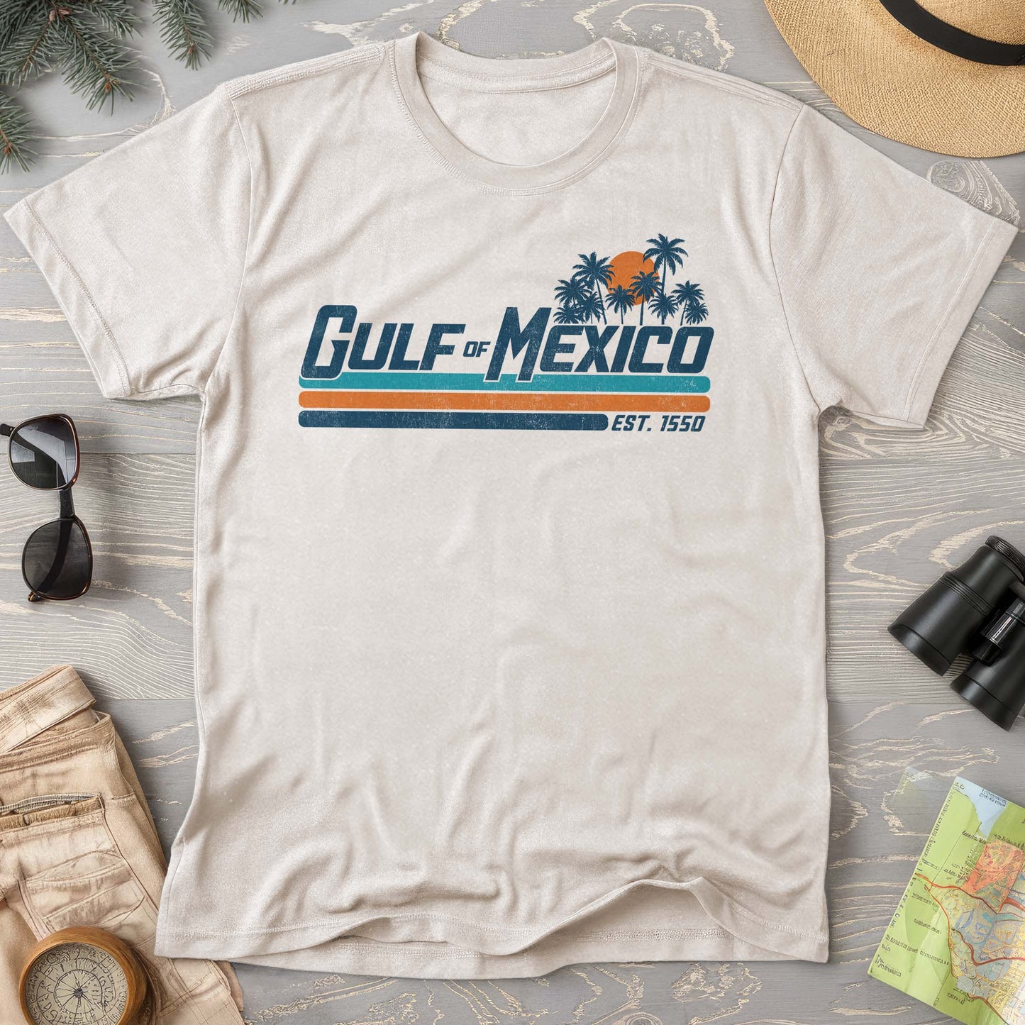 Gulf of Mexico Retro Stripe T-Shirt