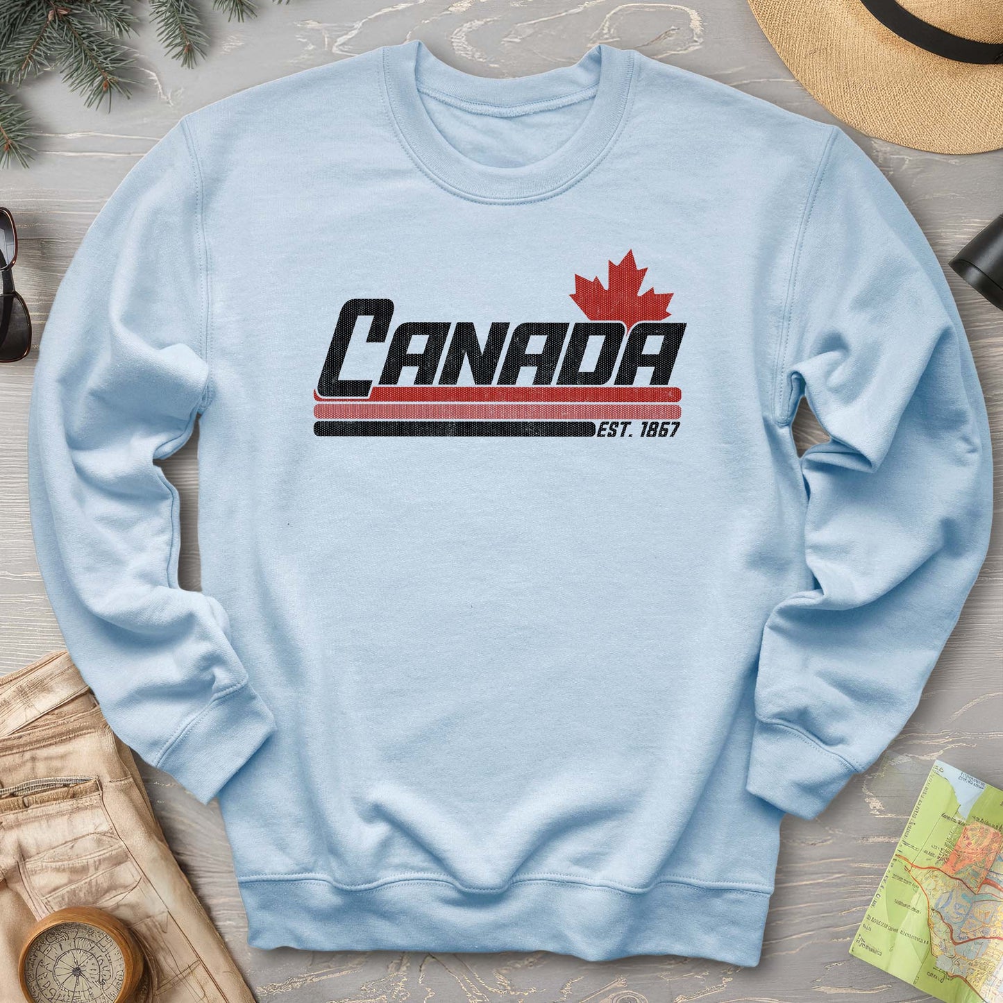 Canada Retro Stripe Sweatshirt