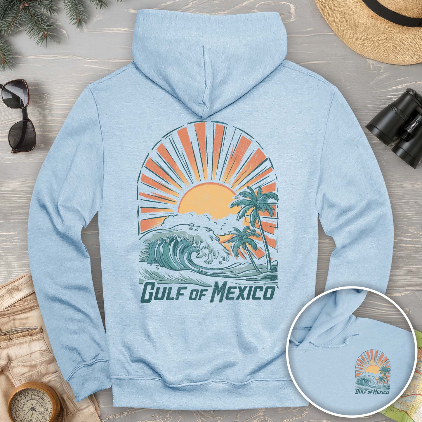 Gulf of Mexico "Sunny Vibes" Front/Back Print Hoodie