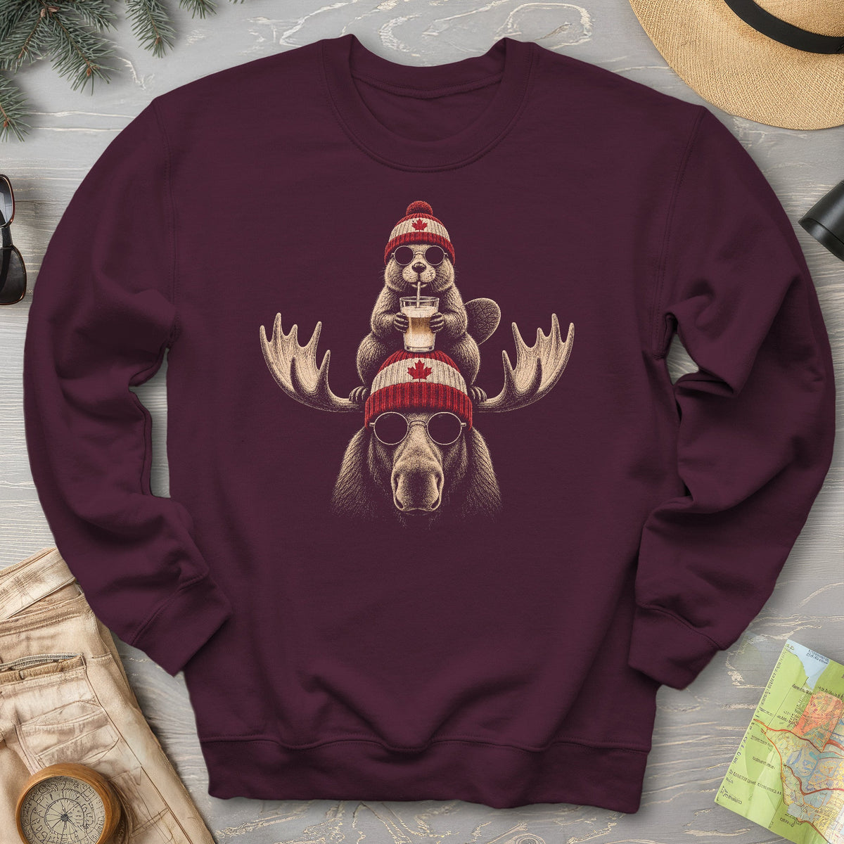 Beaver Moose Canada Sweatshirt
