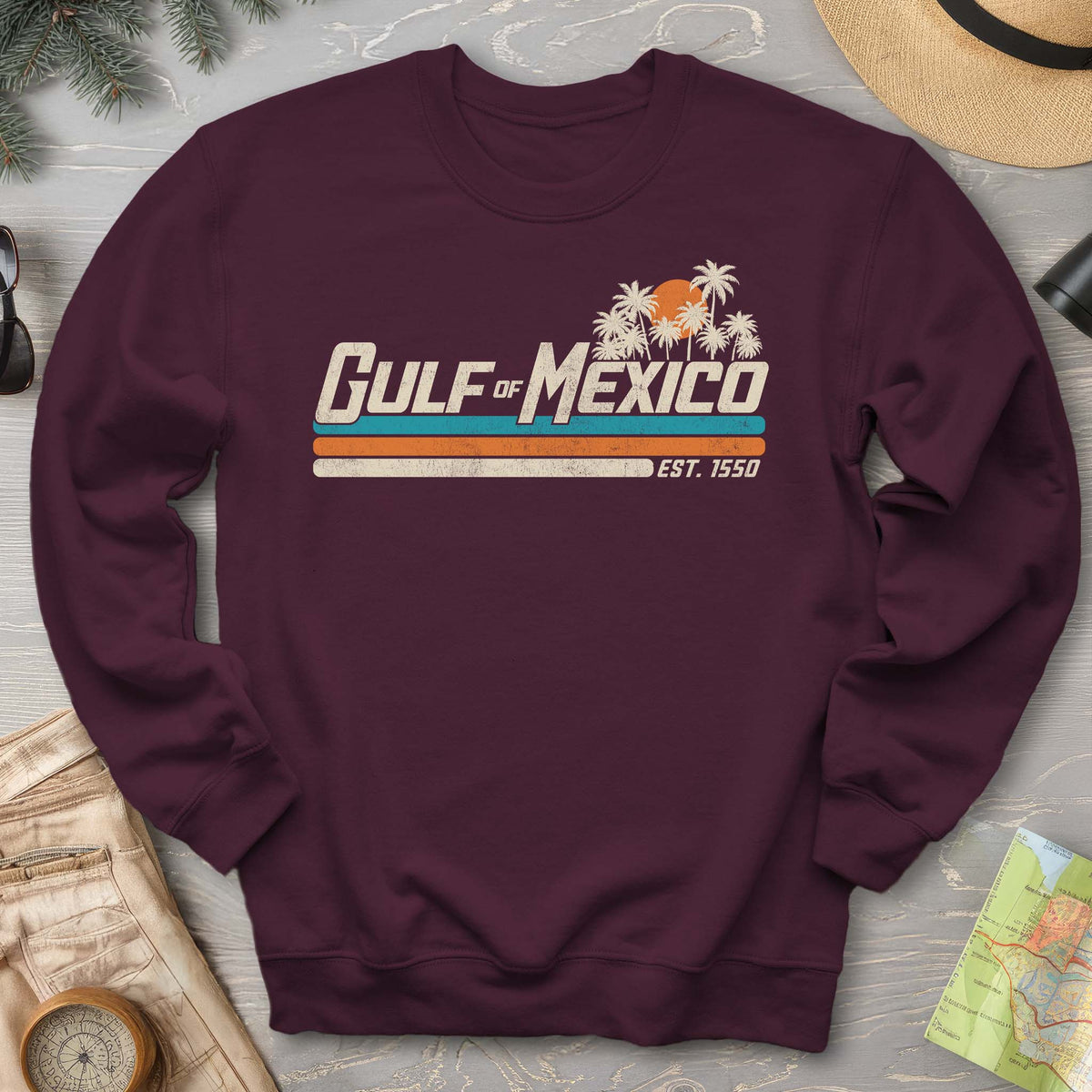 Gulf of Mexico Retro Stripe Sweatshirt