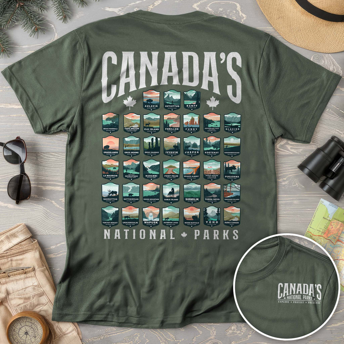 Canada's National Parks "Badges" T-shirt