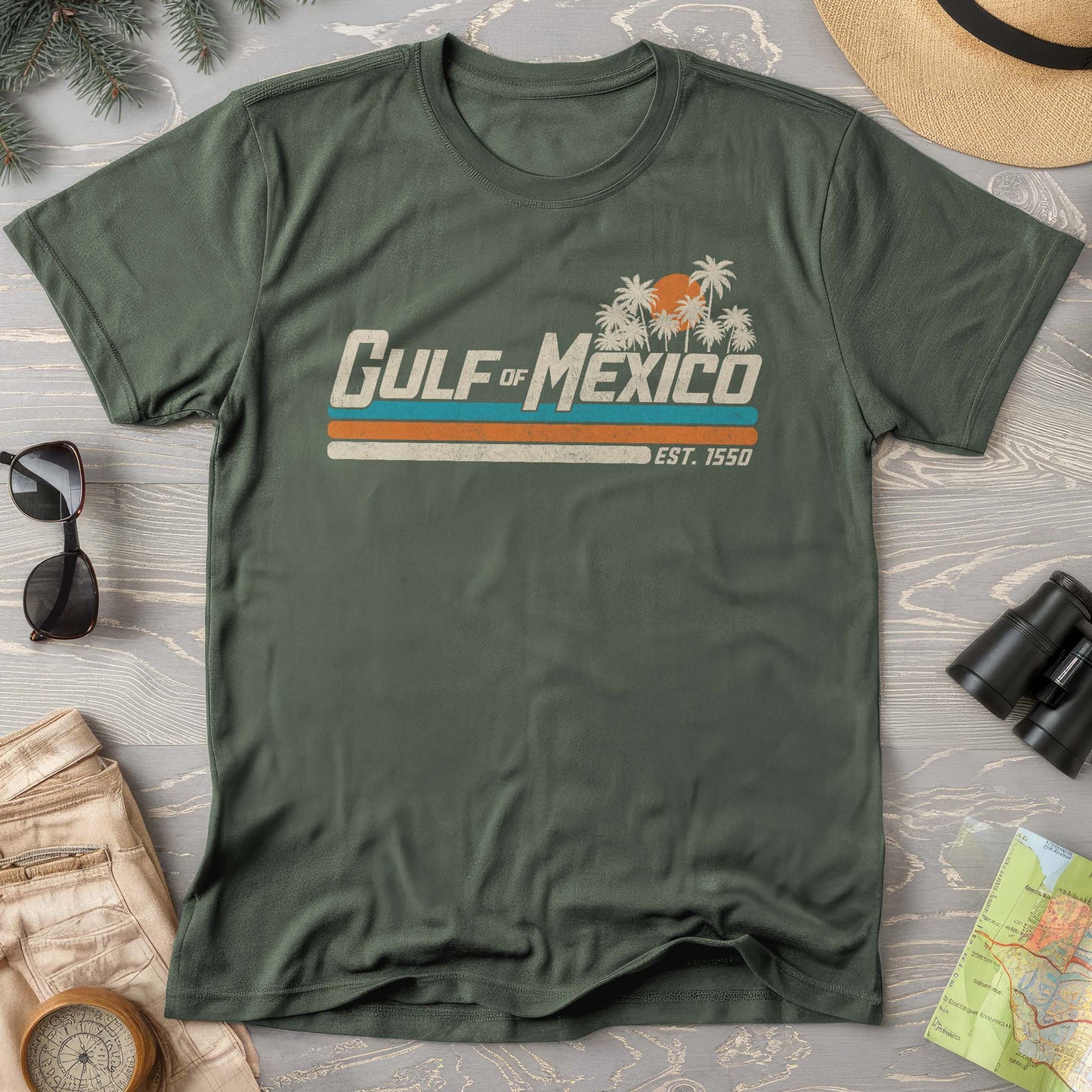 Gulf of Mexico Retro Stripe T-Shirt