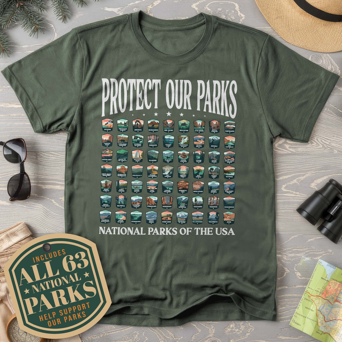 Protect Our Parks Badges T-Shirt