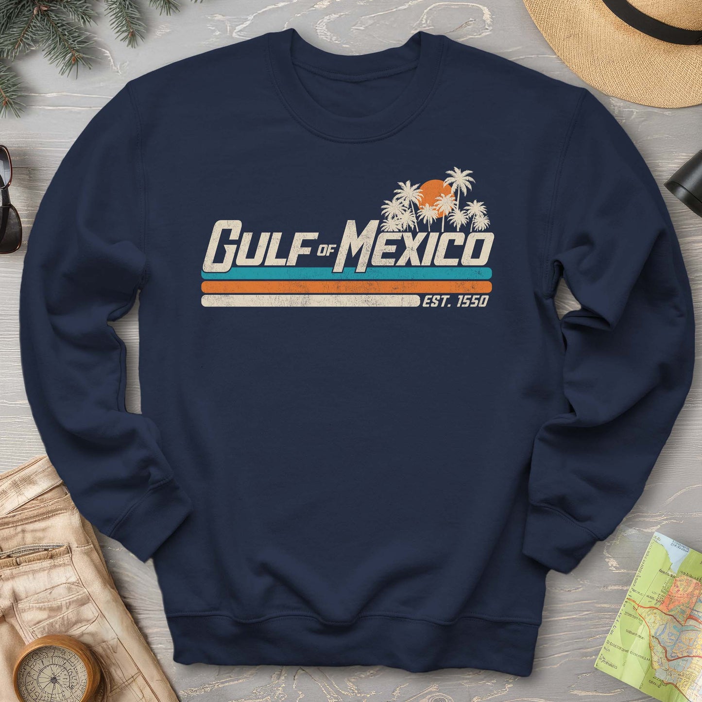 Gulf of Mexico Retro Stripe Sweatshirt