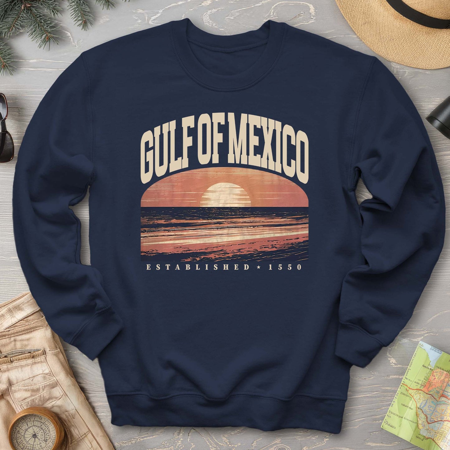 Gulf of Mexico Varsity Sunset Sweatshirt