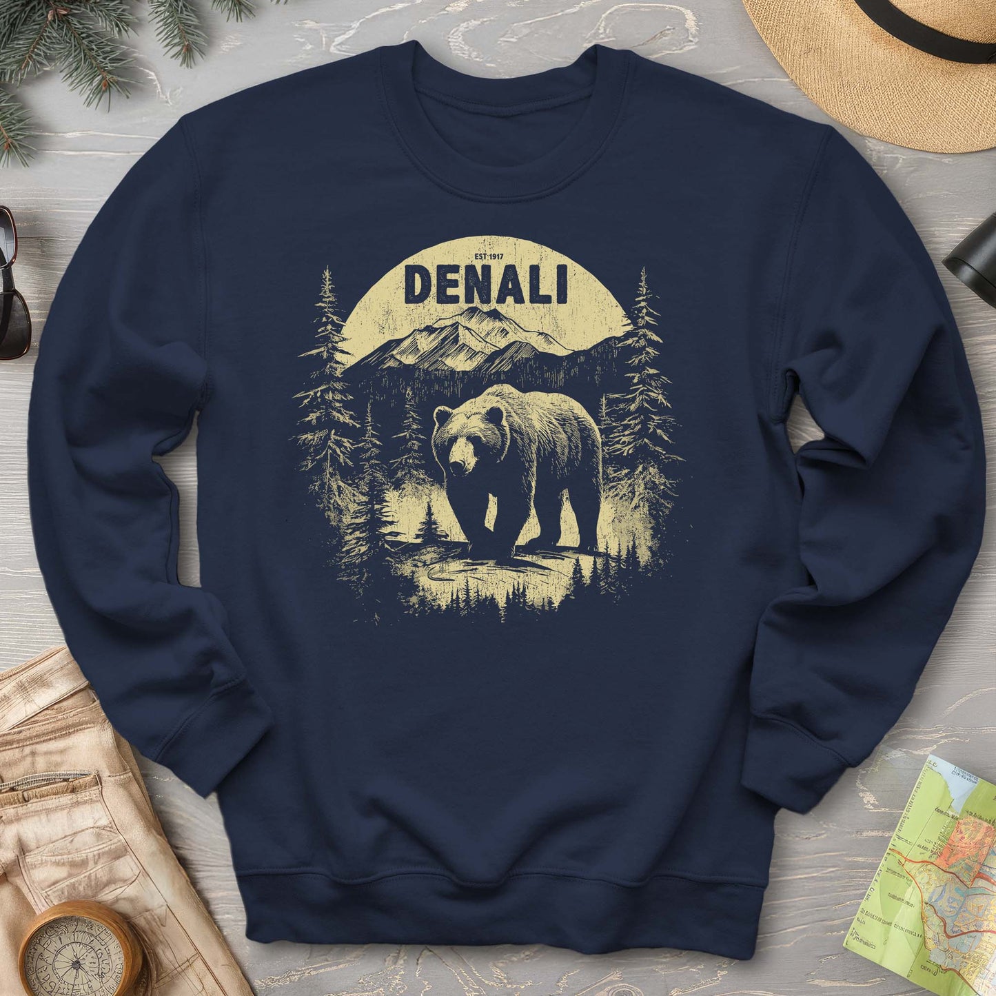Denali National Park Grizzly Bear Sweatshirt