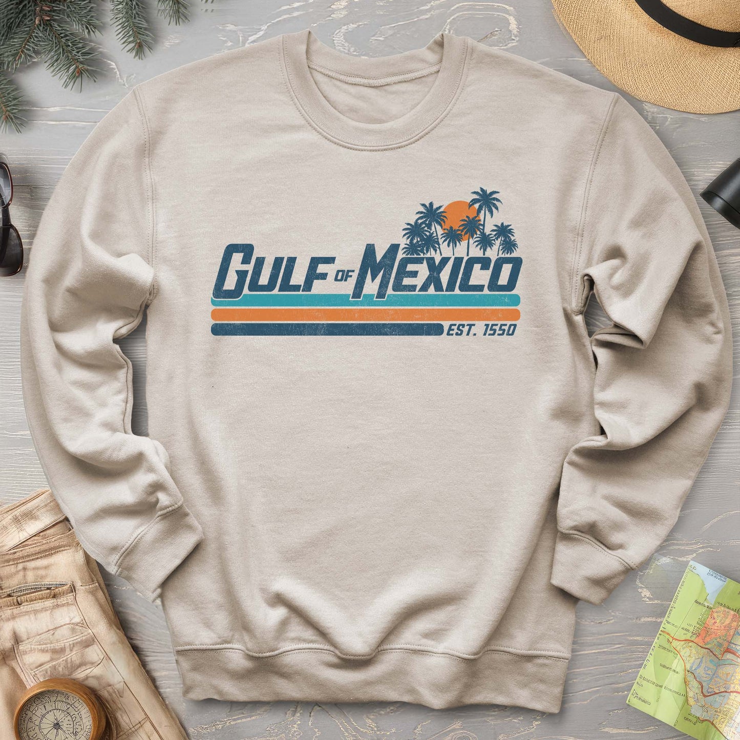Gulf of Mexico Retro Stripe Sweatshirt