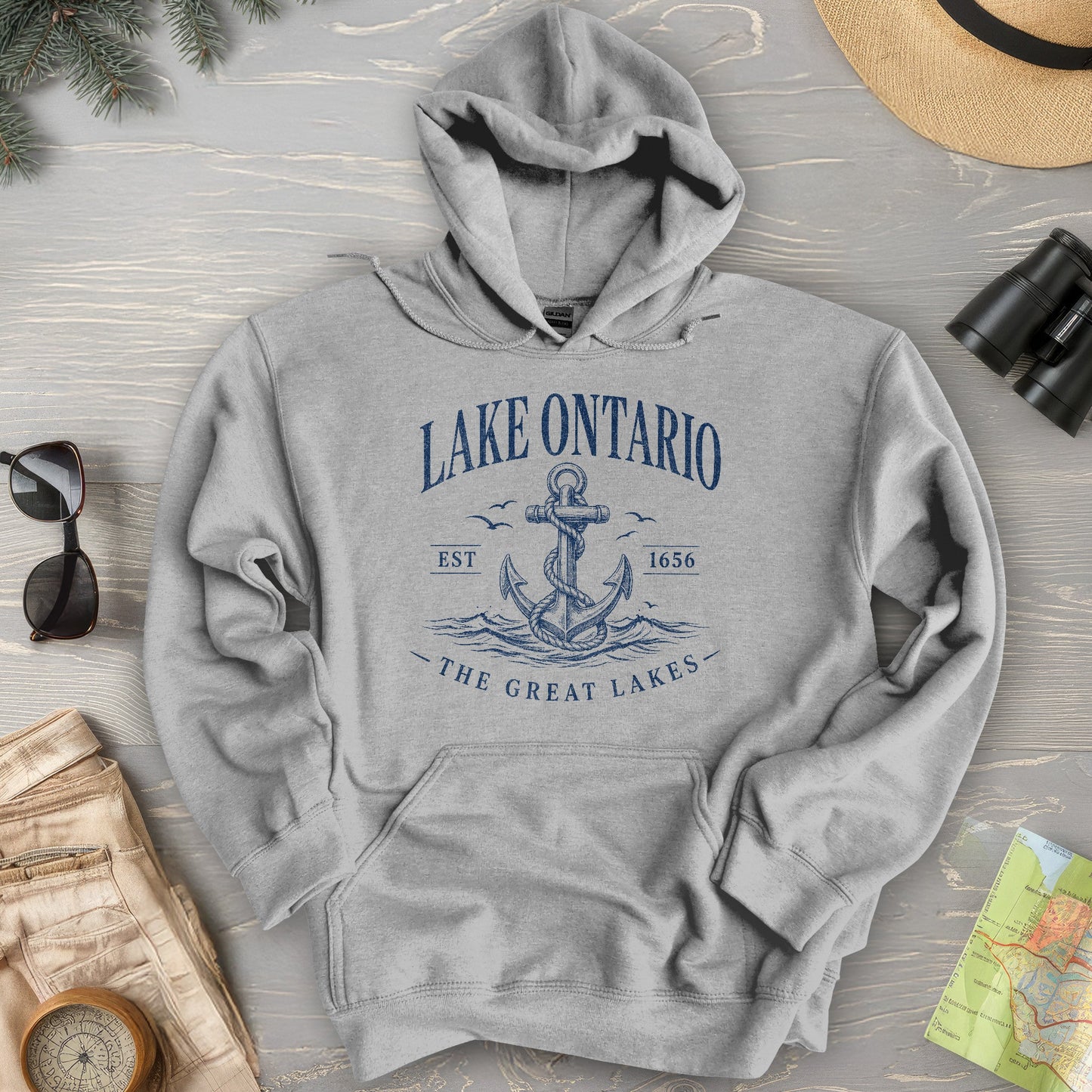 Lake Ontario Anchor Hoodie
