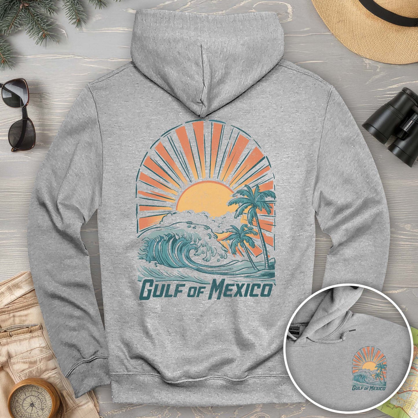 Gulf of Mexico "Sunny Vibes" Front/Back Print Hoodie