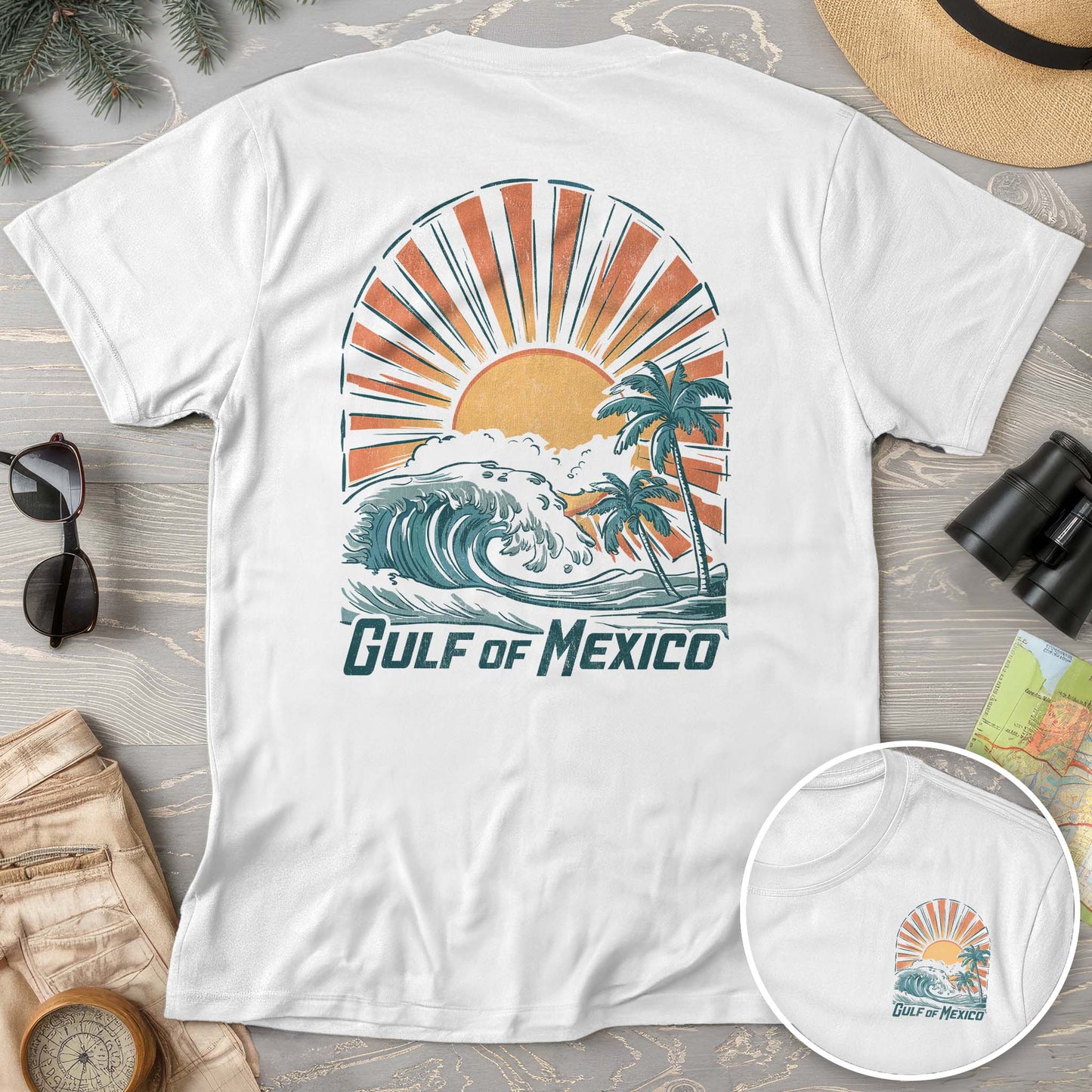 Gulf of Mexico "Sunny Vibes" Front/Back Print T-Shirt