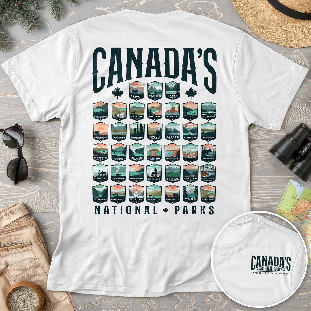 Canada's National Parks "Badges" T-shirt