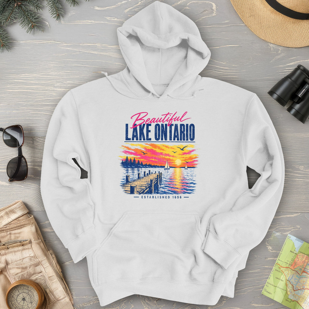 Lake Ontario Color Burst Hoodie