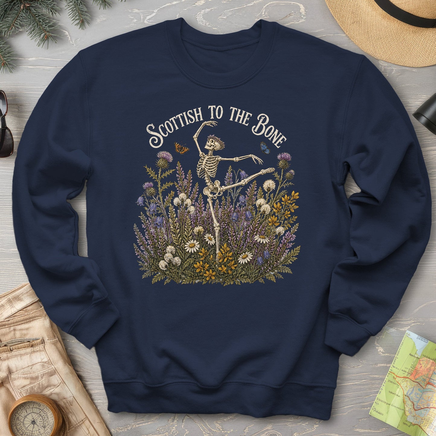 Scottish Floral Bone Sweatshirt
