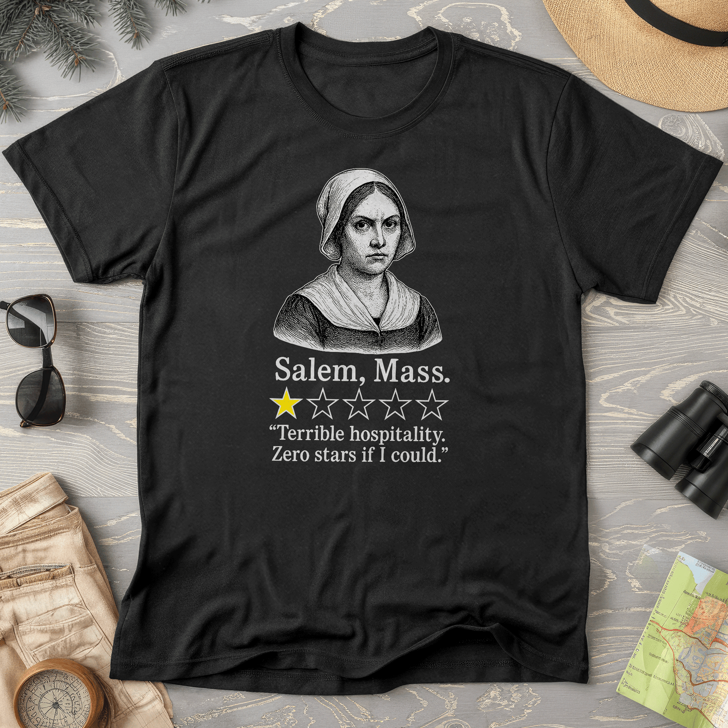 Salem Massachusetts "1 Star Review" T-Shirt
