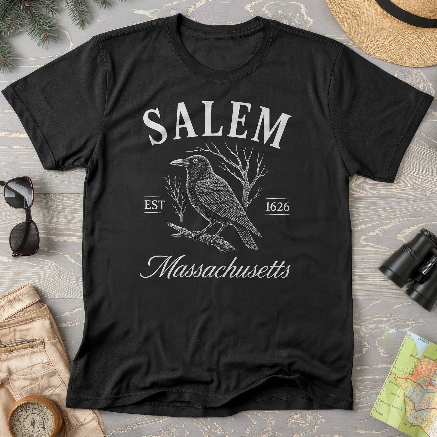 Salem Massachusetts Raven T-Shirt