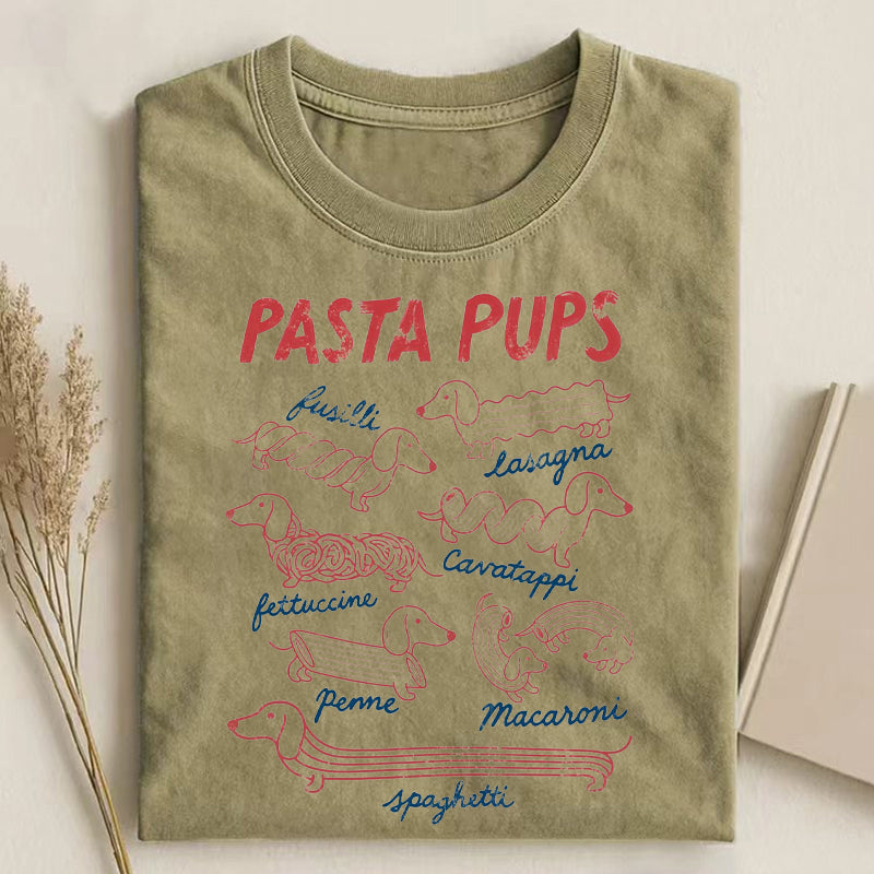 Pasta Pups Funny Dachshund Spagetti T-shirt