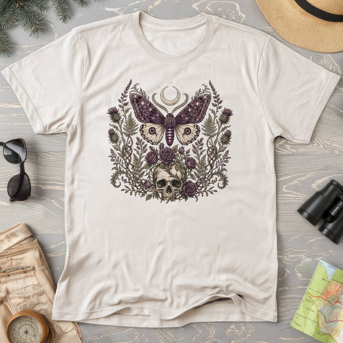 Gothic Thistle Moth T-Shirt