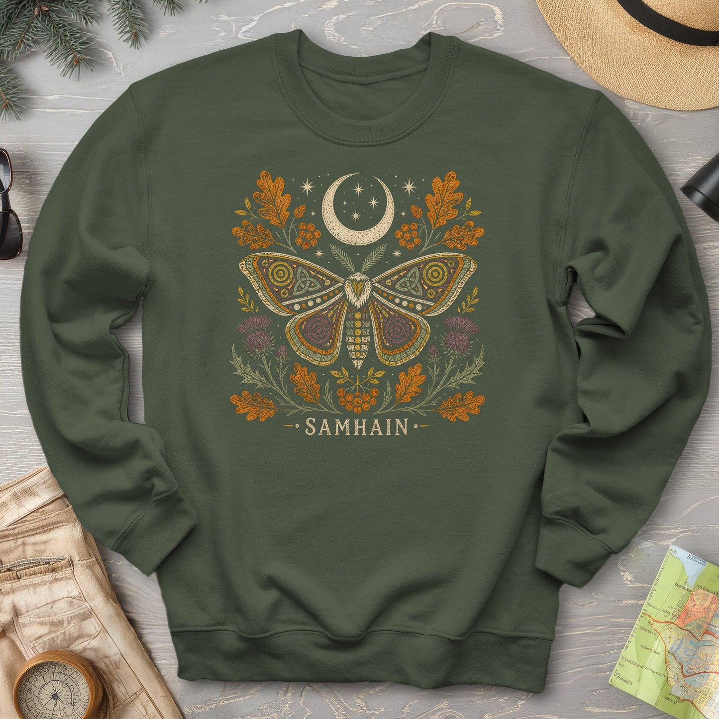 Samhain Autumn Moth Sweatshirt