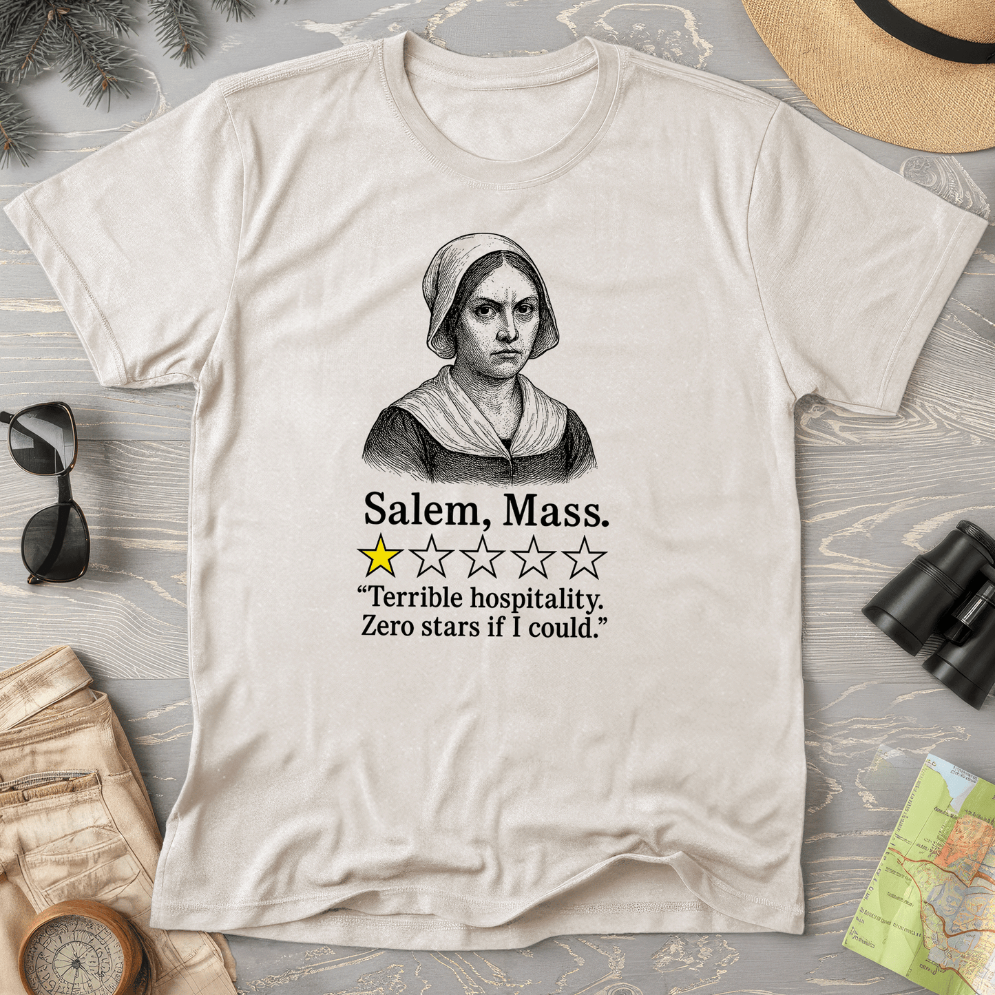 Salem Massachusetts "1 Star Review" T-Shirt