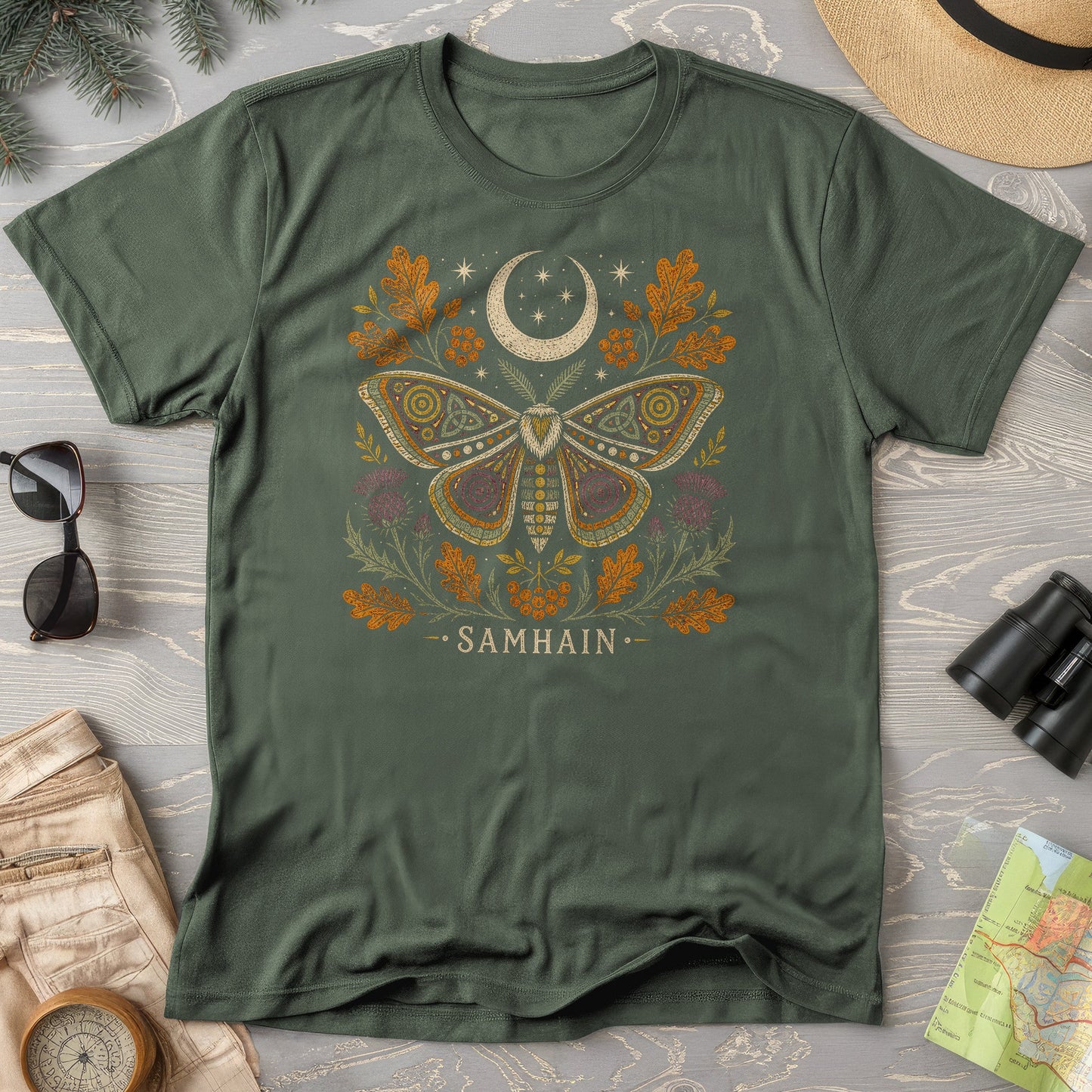 Samhain Autumn Moth T-Shirt